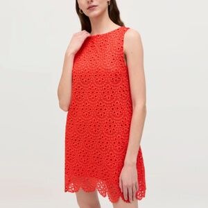 Hill House Scallop Lace Charlie Dress Red M NWT